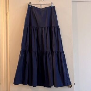 GAP Tiered Navy Maxi Skirt with Pockets!! Size 4